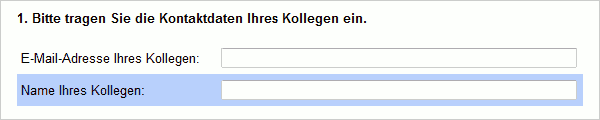 Fragetyp: E-Mail an persönlichen Kontakt