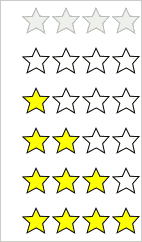 Basisgrafik für 4-Sterne-Skala mit 5 Auswahlzuständen