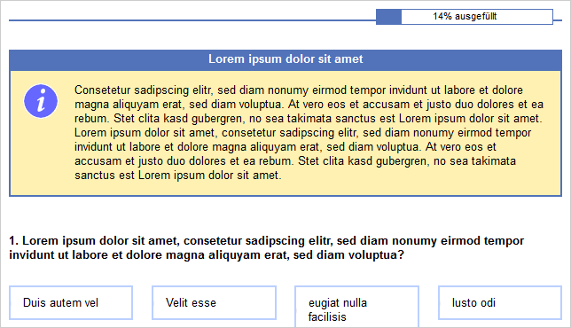 Textbaustein in Drstellungsvariante "Information"