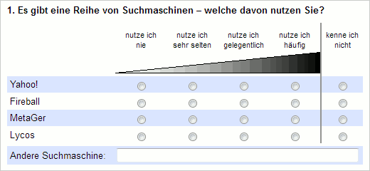 Fragen aneinanderhängen - Beispiel 1