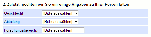 Fragen aneinanderhängen - Beispiel 2