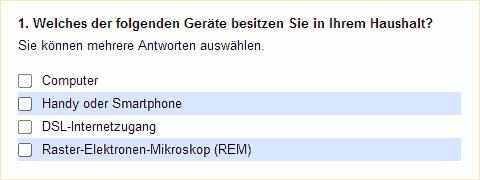 Beispiel für eine Mehrfachauswahl TF02l