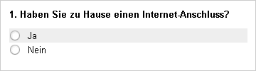 Eine Auswahl als Filterfrage