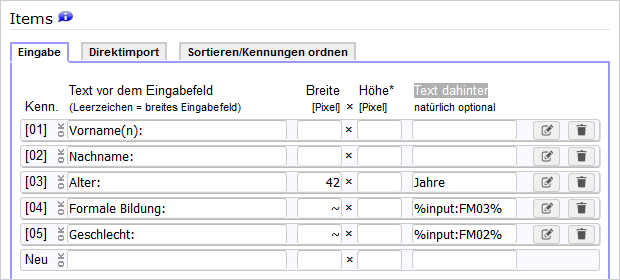 input box for a form