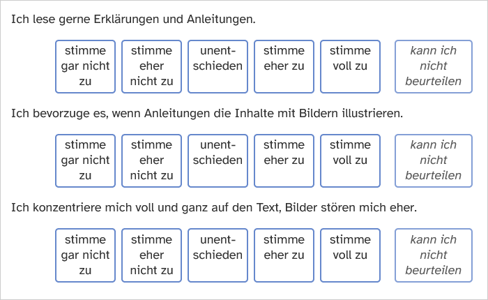 Darstellung einer voll beschifteten Skala auf einem Tablet