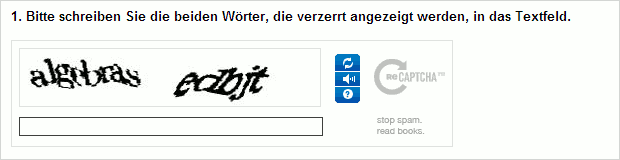 Captcha von Google