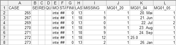 Fehlerhafter Import in Excel