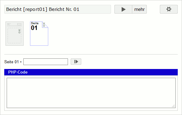  Interface for creating result reports