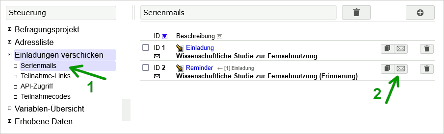 Versand für Serienmail vorbereiten