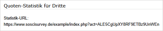 URL zum externen Abruf des Rücklaufs