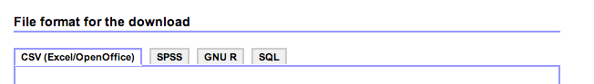 Choosing the file format