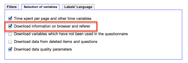 Include the variables when downloading the data set